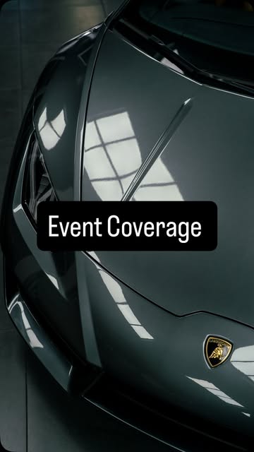 Close-up commercial image of a Lamborghini at an event